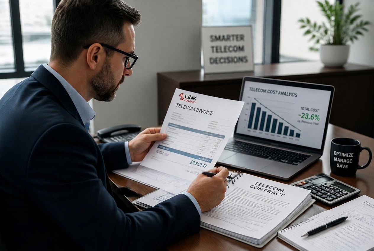 Equipe Link Solution em atuação — Redução de Custos